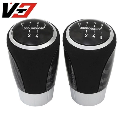 Cross-border hot sale suitable for BMW shift handball gear lever gear head carbon fiber suede auto parts