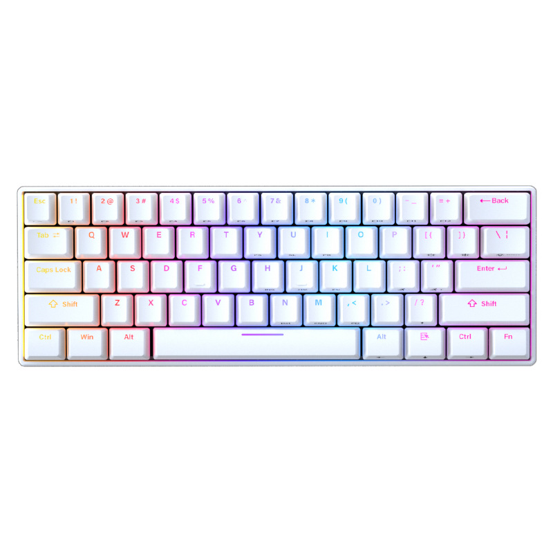 Teclado y mouse con cable mecánico real macro intercambiable en caliente inalámbrico de tres modos eje verde juego de deportes electrónicos computadora portátil de oficina