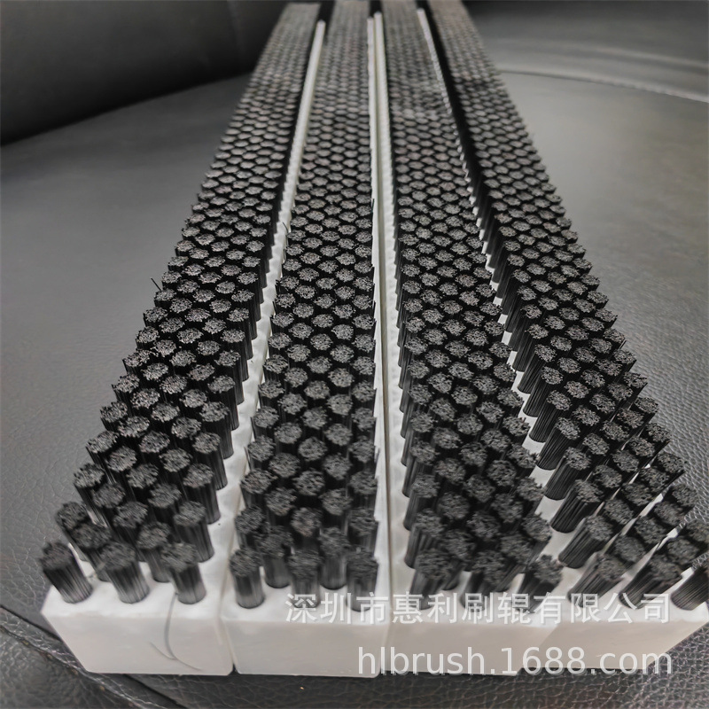 PVC防尘工业毛刷条尼龙丝密封排刷pp防尘尼龙工业毛刷条 铝条条刷