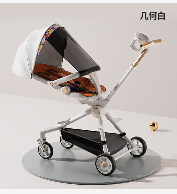 儿童遛娃神器轻便可折叠婴儿推车可坐可双向平躺婴儿四轮推车详情20