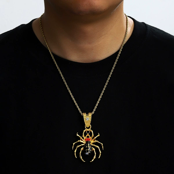 Golden pendant with a 20INCH twist chain