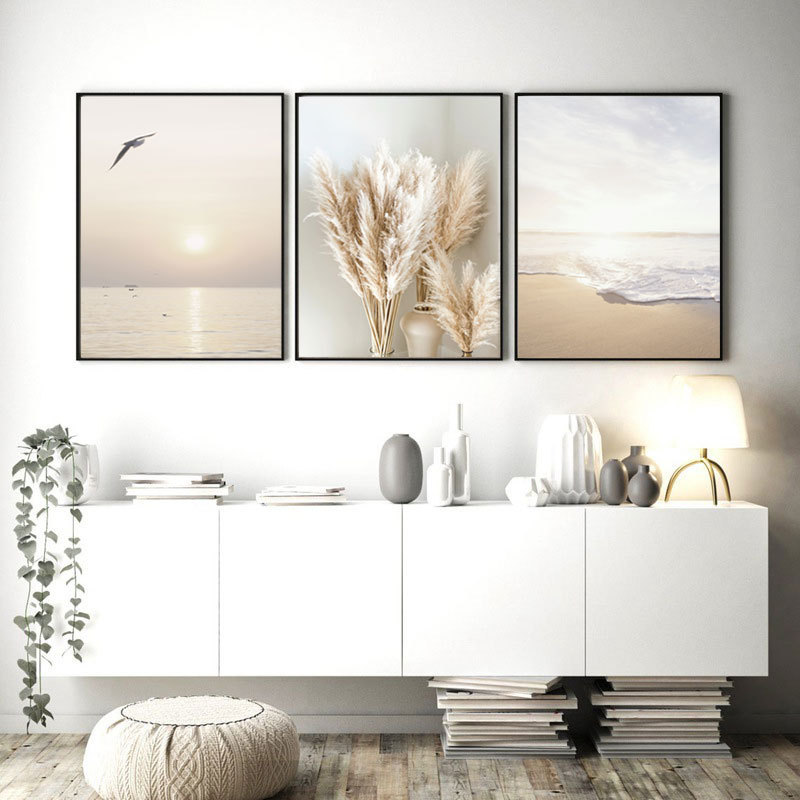 Beautiful Beach Scenery Poster Hanging Nordic Living Room Home Decor Painting Canvas Print Core_voghion.com