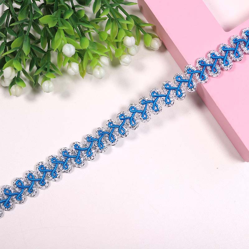 Spot 1.2cm color oro y plata accesorios de encaje accesorios de ropa 32 colores ciempiés borde de espigan encaje