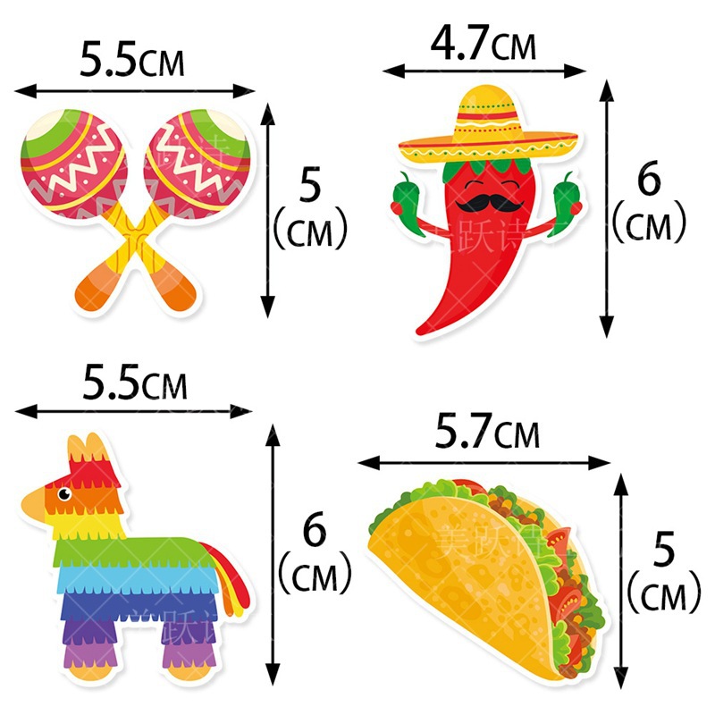 Tarjeta de inserción de paja de decoración de fiesta de Carnaval mexicano transfronterizo 5 de mayo Festival atmósfera decoración paja plug-in