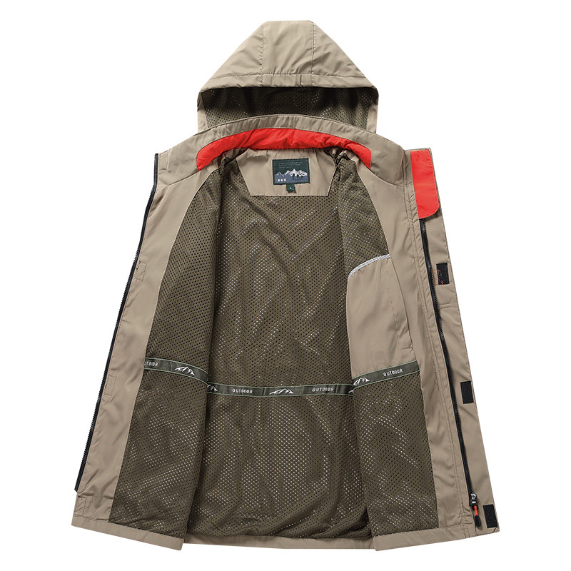 2025 chaqueta de asalto al aire libre para hombres ocio medio largo chaqueta de trabajo con camisa gruesa chaqueta de bolsillo militar