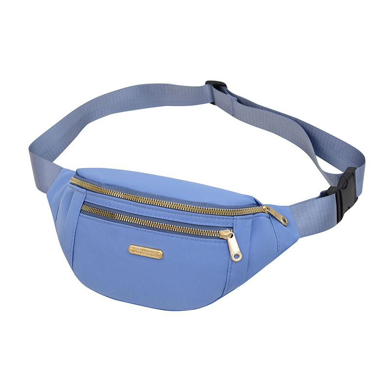 Bolso de cintura al por mayor de gran capacidad coreana bolso de cintura de moda de mujer doble cremallera bolso de cintura de teléfono móvil bolso de pecho de mujer