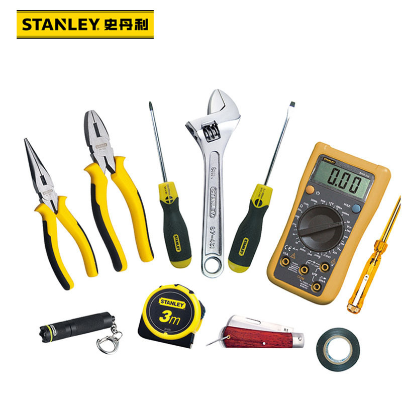 史丹利92-004-1-23工具组套电工腰包11件电工工具套装带万用表