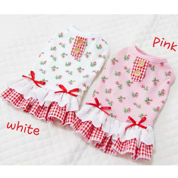 Nuevo perro gato mascota princesa vestido de boda pequeño Rosa Primavera Verano otoño nuevo suministros Teddy