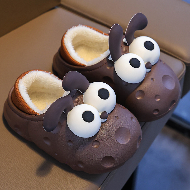 2024 nuevos zapatillas de algodón para niños zapatillas de lana de invierno para niñas para bebés adorables zapatillas impermeables para niños
