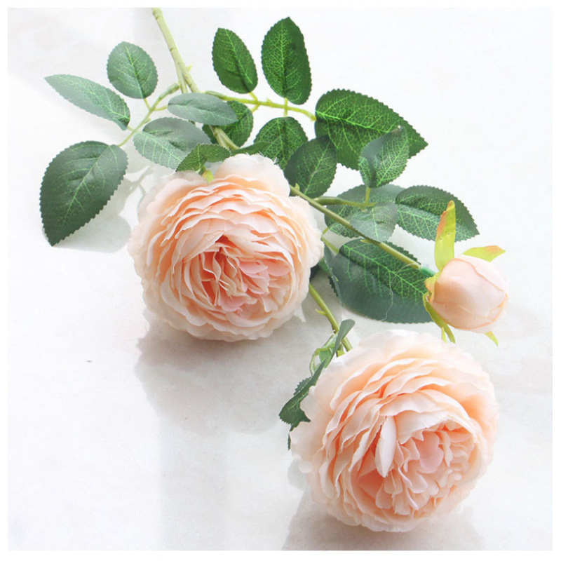 绢花室内假花干燥花玫瑰花花束餐桌花摆设客厅装饰花摆牡丹仿真花|undefined