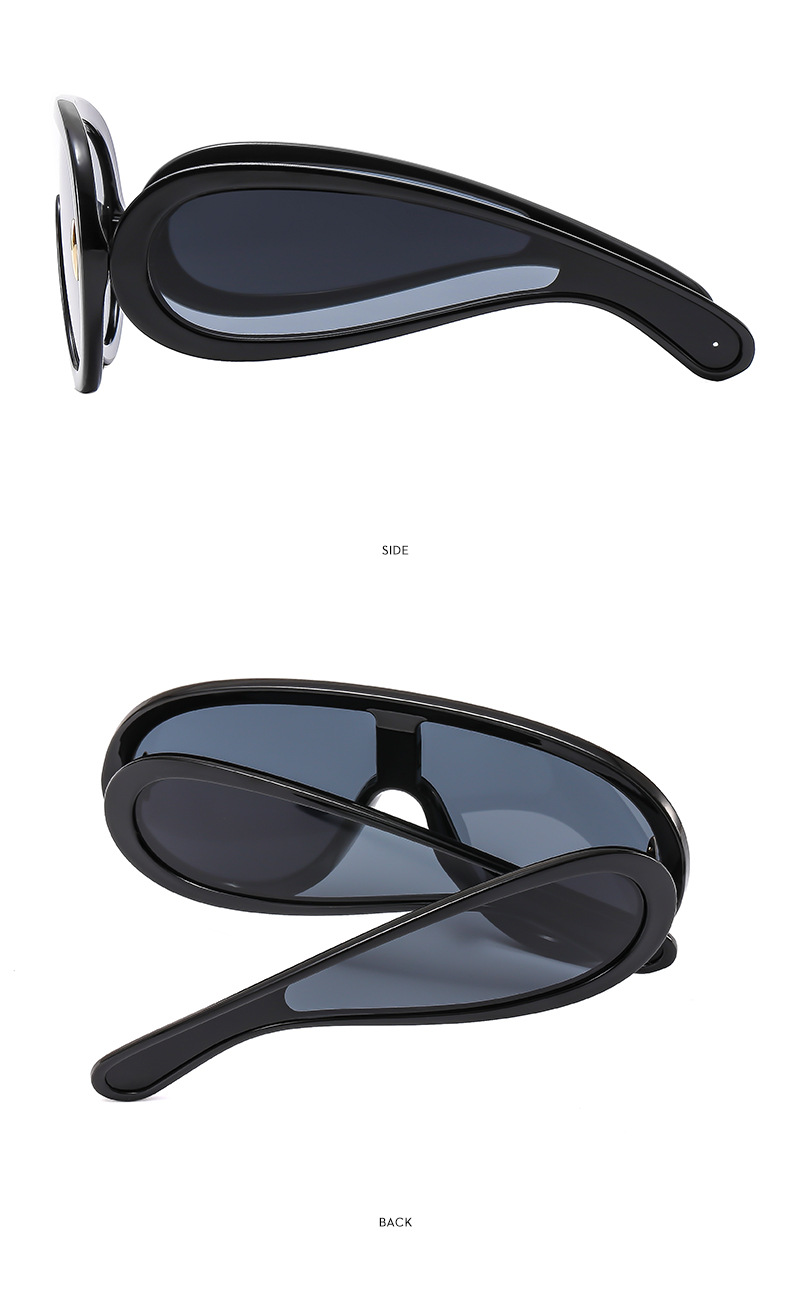 Hip-hop Punk Color Block Pc Oval Frame Full Frame Men's Sunglasses display picture 4