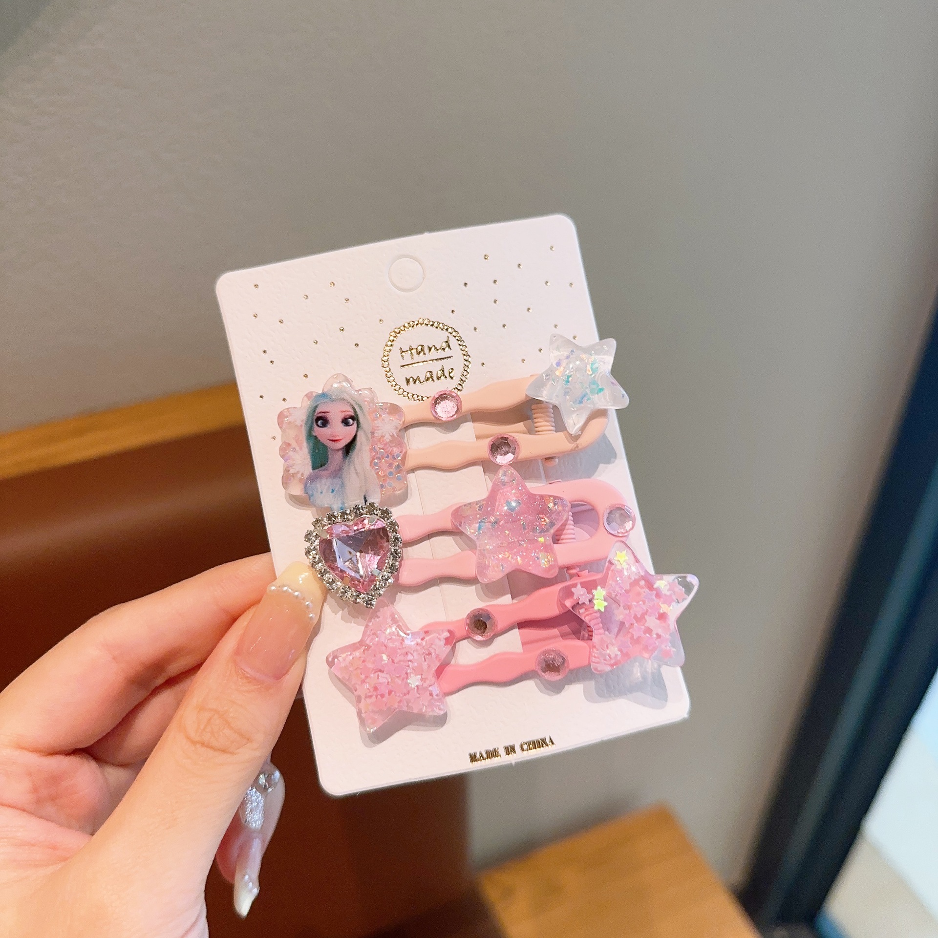 Nueva princesa Aisha clip de pelo para niños clip de pelo helado y nieve clips de pelo para niñas princesa viento lindos joyas para el pelo