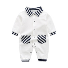 纯棉婴儿连体衣长袖睡衣新生儿衣服春秋冬套装初生男宝宝哈衣爬服