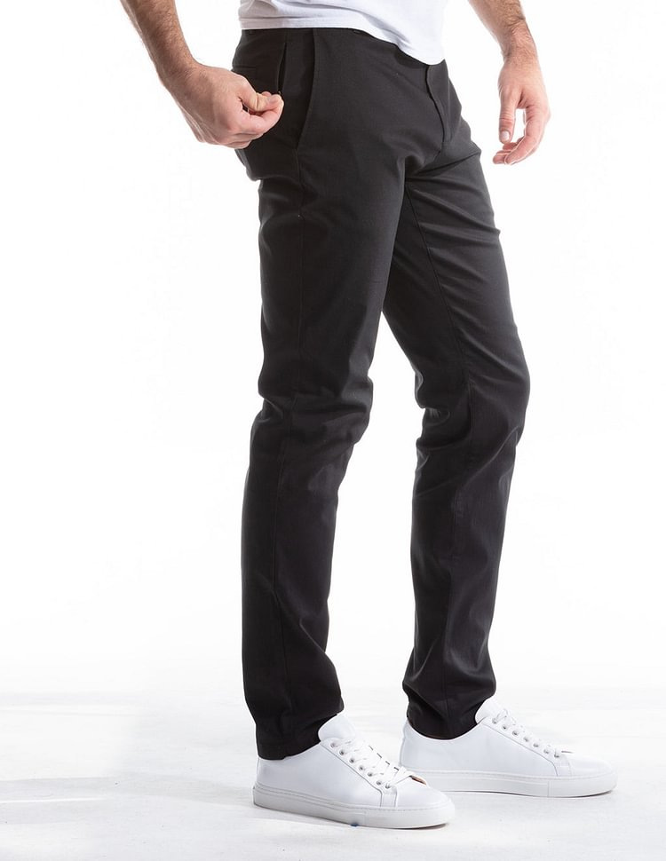 Nouveau décontracté pour hommes, pantalon d'affaires pour hommes de style automne, pantalon long en coton pur à haute élasticité en sergé tube droit_voghion.com