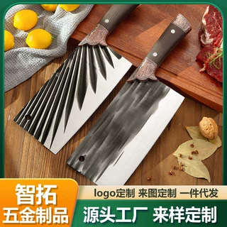 锻打家用菜刀龙泉厨师刀切肉刀斩切两用刀厨房刀具手工锋利砍骨刀