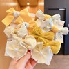 Children's hair rope, cloth with bow, cute hair accessory, ponytail, flowered, no hair damage