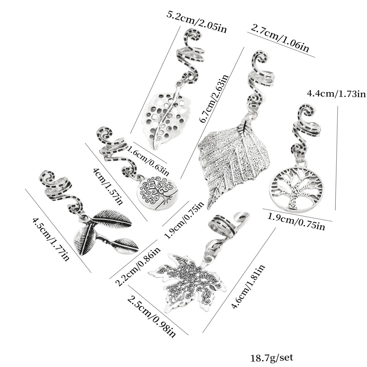 Accesorios de Navidad decoración anillo de pelo peluca aleación de pelo hojas de Navidad colgante rosa africano trenza sucia colgante