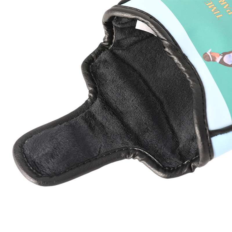 Comercio exterior Golf putter cubierta de dibujos animados impreso PU cuero cuadrado Club cubierta protectora transfronteriza al por mayor