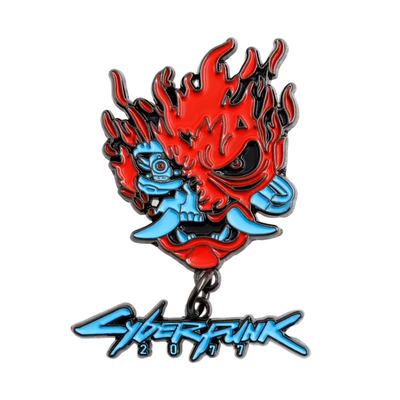 Punk 2077 Ghost Warrior Badge Adventure Game Peripheral Enamel Pin Cosplay Gift Backpack Accessories (Yaxa sancaqları) - red