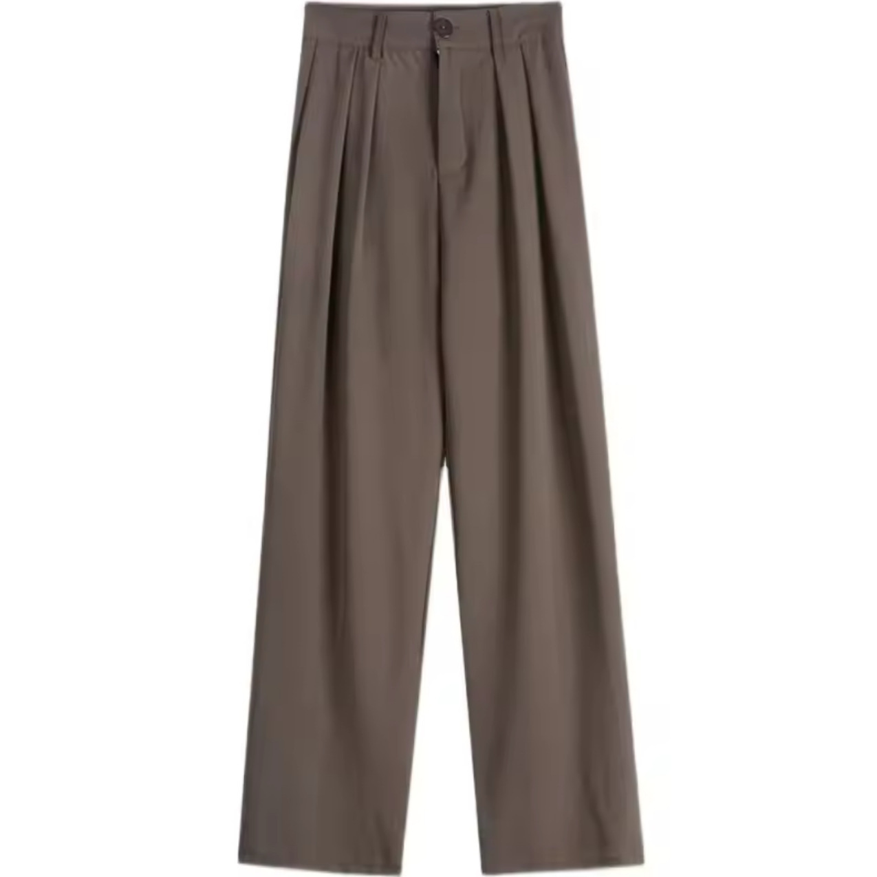 Cross-border Amazon manufacturers now sell suit pants women's 2024 high waist casual straight pants loose drape small pants women