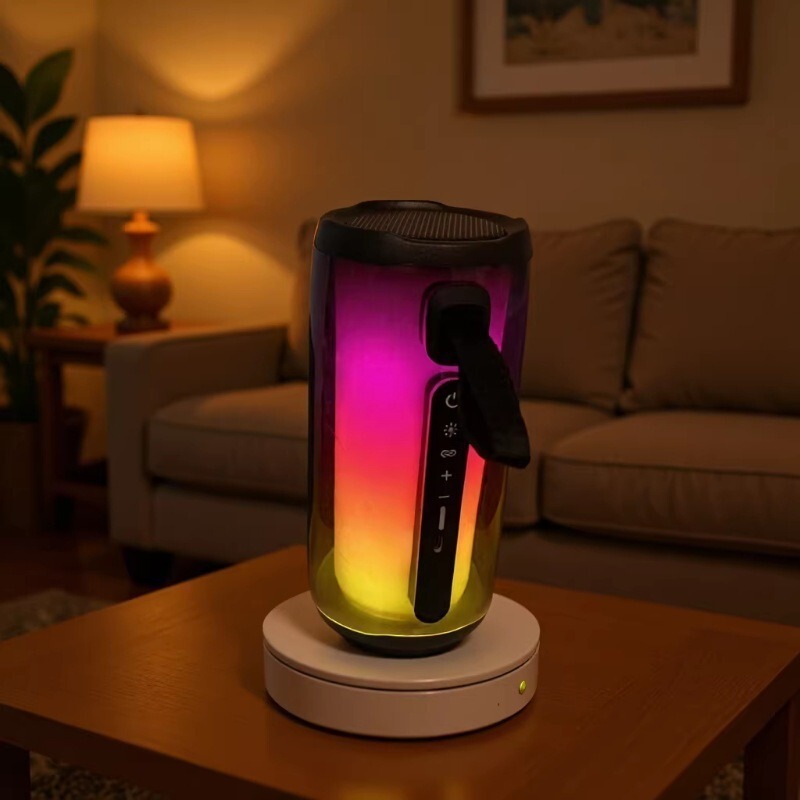 Cross-Border Hot-Selling Pluse5 Bluetooth Speaker Pulse 5 Desktop Outdoor Portable Karaoke Speaker with Stereo Sound and Colorful Lights