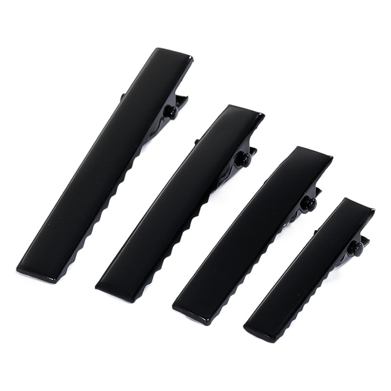 DIY negro duckbill clip pelo accesorios tocado hecho a mano casera material accesorios arco DIY inferior clip de pelo