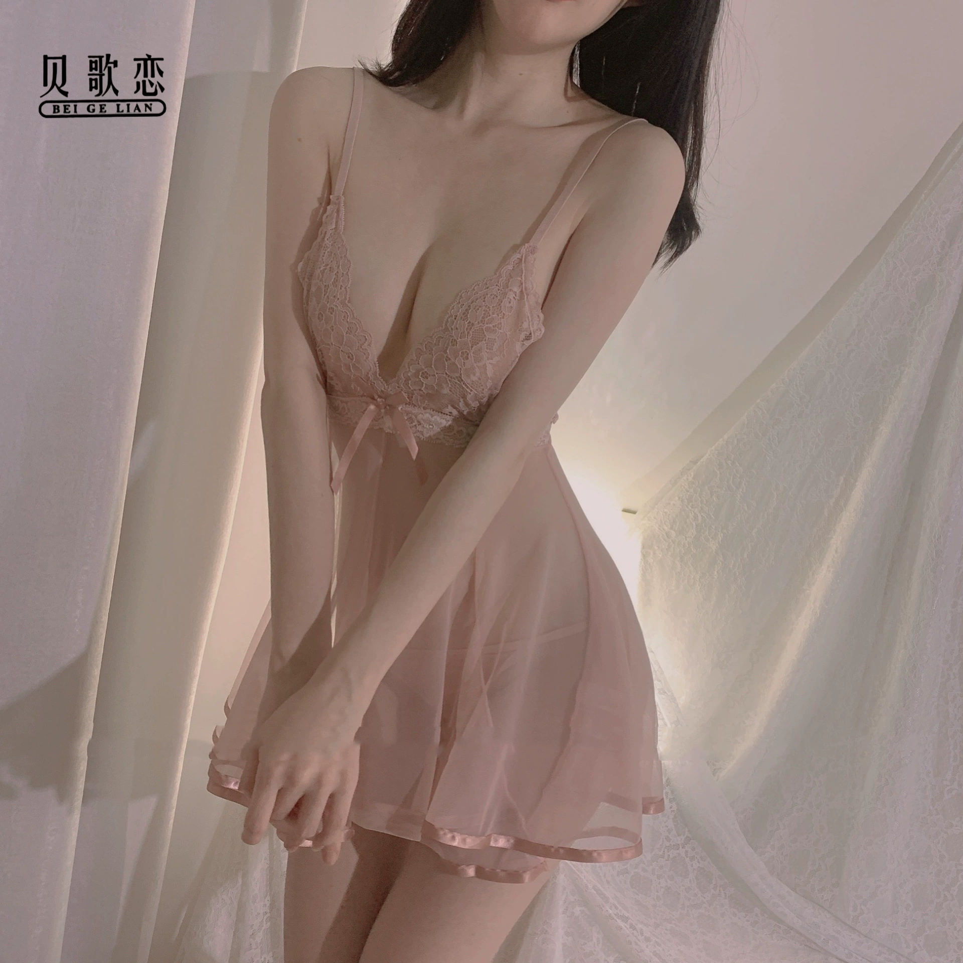 贝歌恋 Sexy underwear small breast passion set sexy pajamas women's bed flirting free pure desire to seduce foreign trade