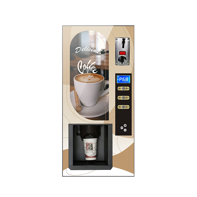 Fabricante de máquinas de café instantáneo de escritorio, suministra directamente máquinas de café que funcionan con monedas, máquinas de café instantáneo totalmente automáticas y máquinas de té con leche.