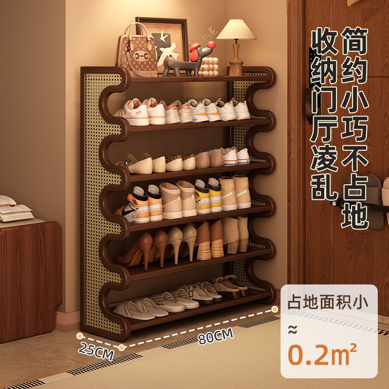 Estante de zapatos puerta multicapa de gran capacidad estante de almacenamiento de sala de estar doméstica puerta de entrada de alquiler de artículos buenos simple armario de zapatos estrecho