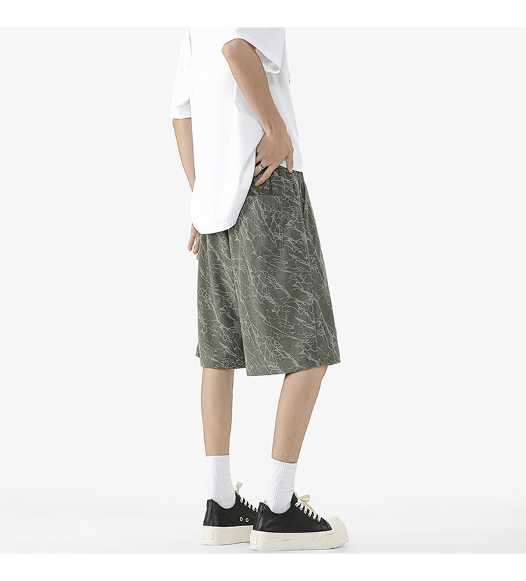 Men's Plus Size Casual Shorts Hong Kong Style Summer Thin Loose Straight Breathable Five Point Shorts Versatile Men's Clothing_viptrois.com