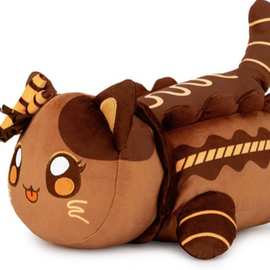 跨境新品Plush doll巧克力猫猫填充动物毛绒玩偶生日派对礼物