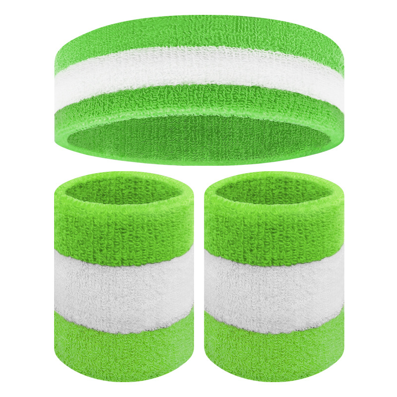 Deportes muñequera diadema absorbente de sudor fitness baloncesto correr sudor-limpieza transpirable pulsera diadema color clip color de punto cálido