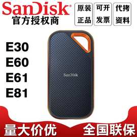 闪迪SanDisk  PSSD E30 E61 E81移动固态硬盘 480G 1T 2T 4T