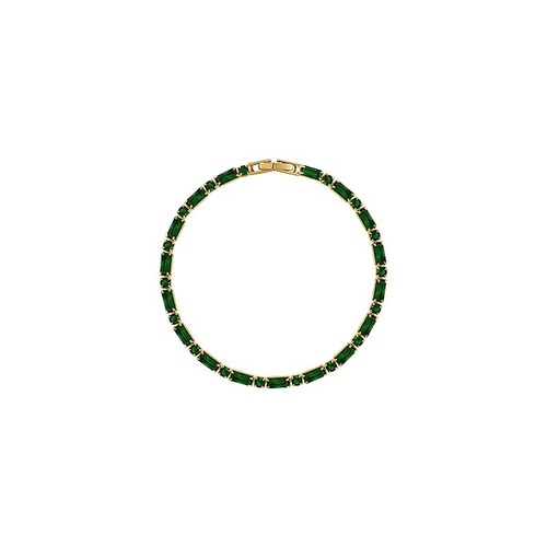 Copper Micro-Engraved Vintage Emerald Zirconia Bracelet for Women, Best Friend Gift, Korean Style, Lightweight Luxury, Chic Influencer Bracelet