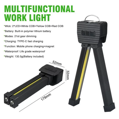 Cross-Border Multifunctional Rechargeable Cob İşçi projektorları