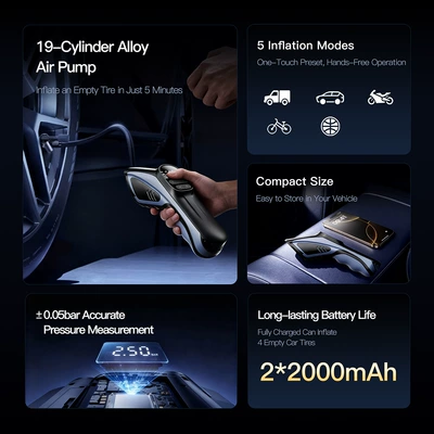 Car Air Pump, High-Pressure Portable: Hava nasosu