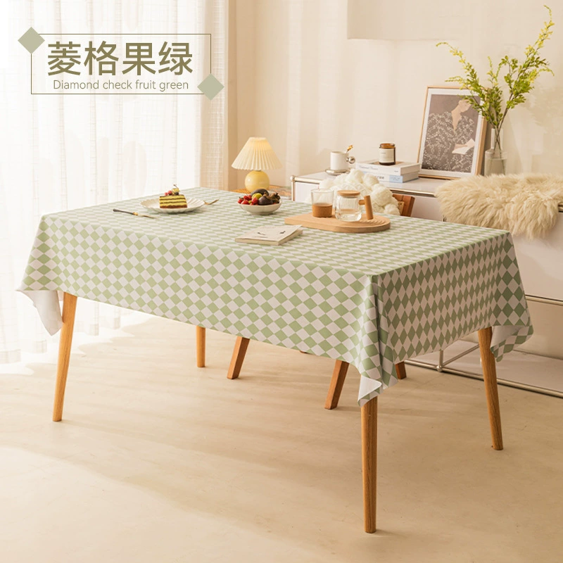 PVC Tablecloth, ins style, waterproof and oil-proof, diamond pattern, multiple sizes
