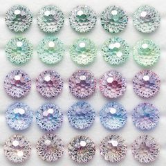 グラデーションスカイファイヤー花火カットジルコン6mmメッキベースメッキカラーDIY TikTok Xiaohongshu高炭素ダイヤモンド梧州ライトラグジュアリースタイル