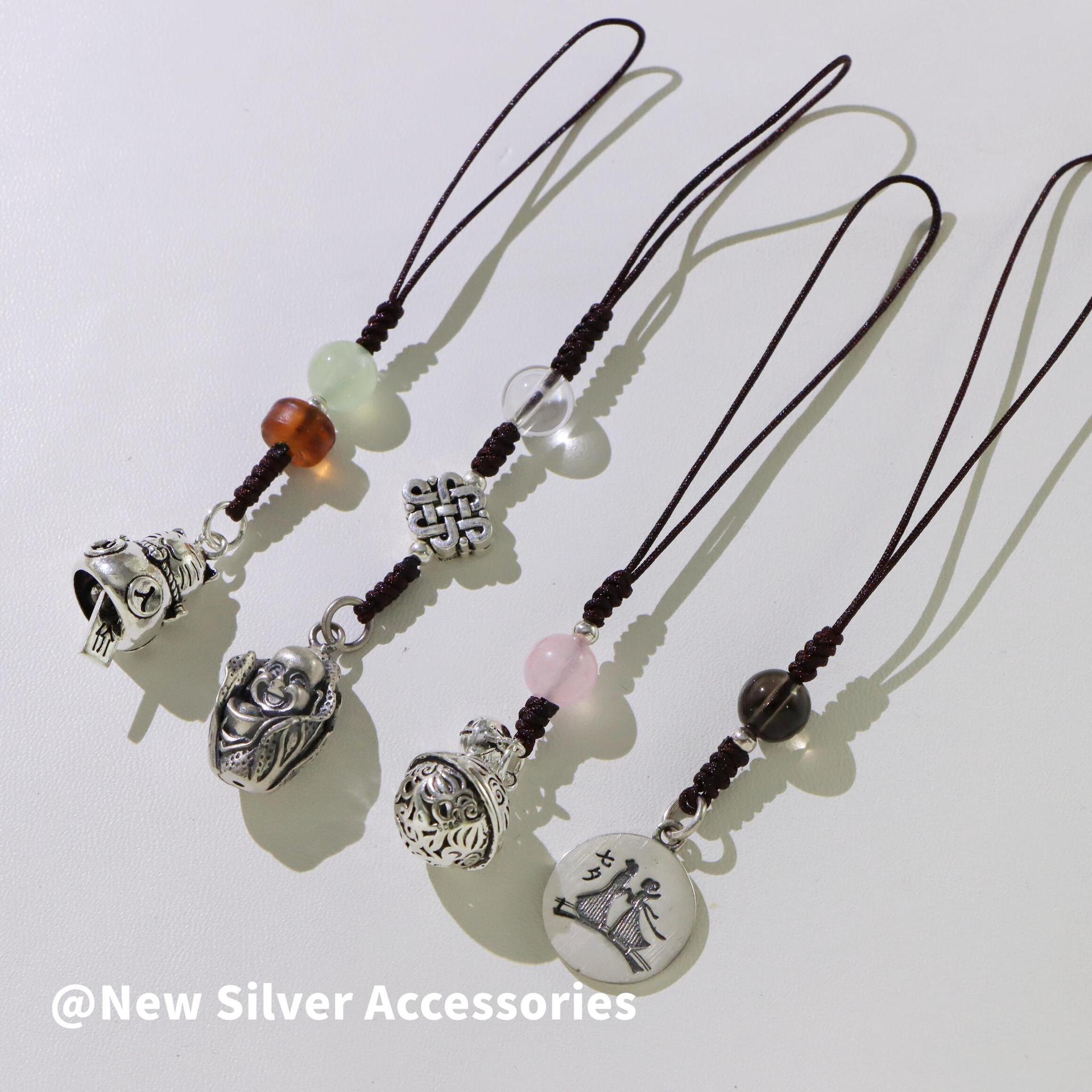 s925纯银手机挂件/钥匙扣挂件/包包挂件|ms