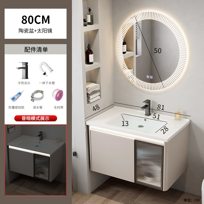 Espacio de aluminio cuarto de baño combinación Hotel Roca Placa de lavado integrado mesa de lavado baño lavabo cuenca transfronteriza