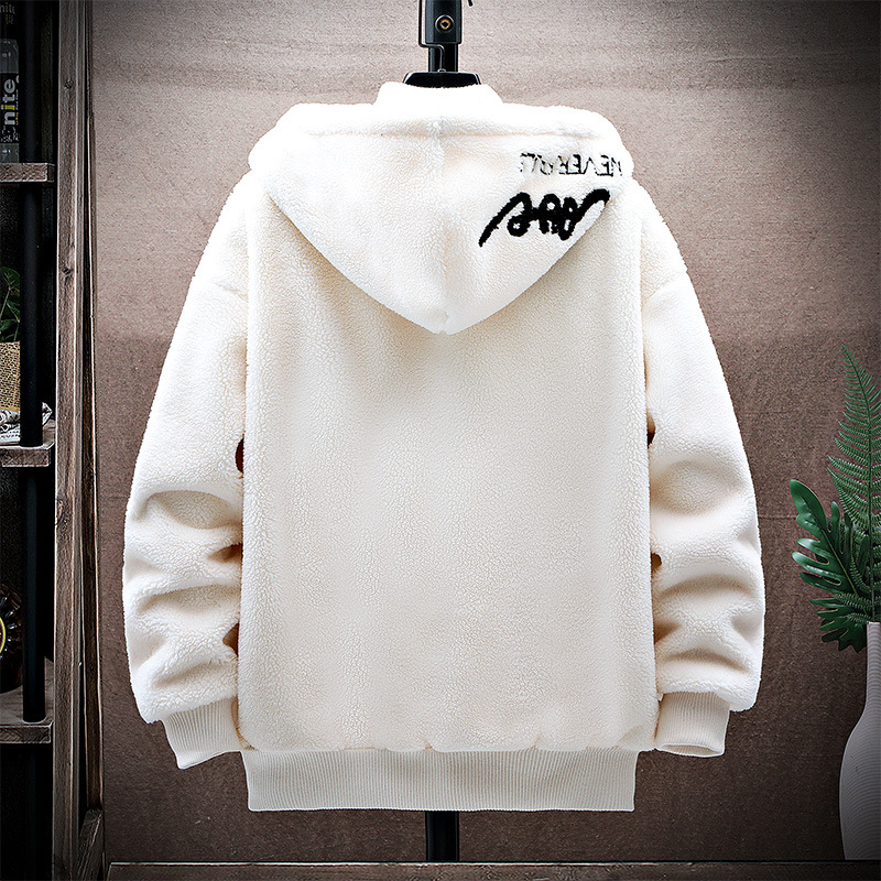 Abrigo de lana de cordero para hombre invierno engrosado casual Abrigo acolchado de algodón moda de invierno juventud chaqueta acolchada de algodón con forro polar chaqueta acolchada de algodón cálido