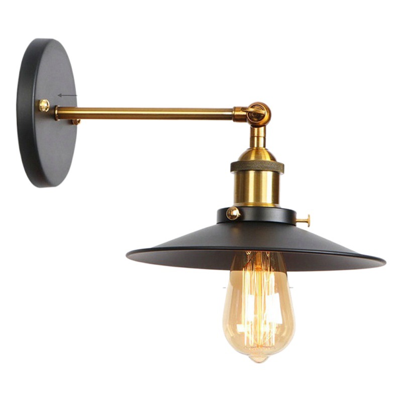 Amazon americana lámpara de pared estilo industrial hierro creativo balcón pasillo bar dormitorio retro lámpara de pared