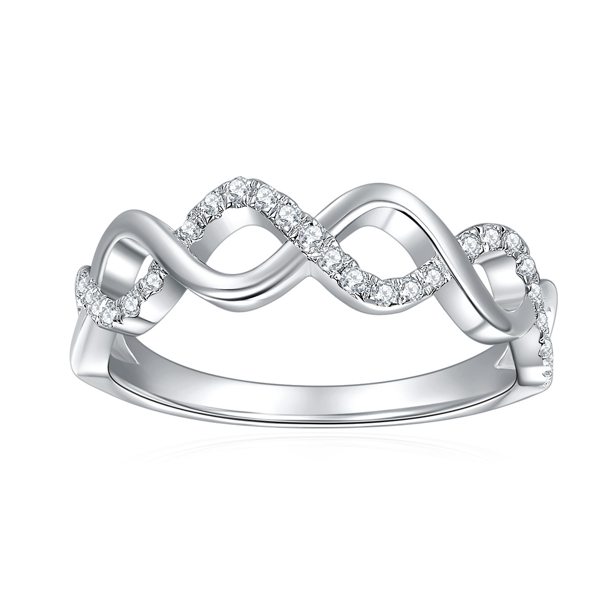 Nuevo estilo transfronterizo venta caliente estilo europeo y americano S925 plata de ley con incrustaciones de platino Moissanstone anillo clásico simple para mujer