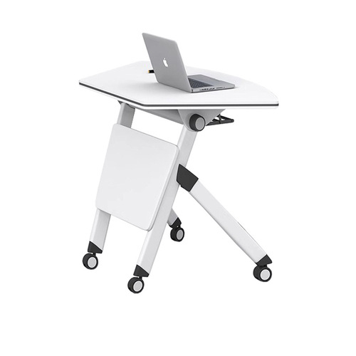Smart classroom folding training table and chair combination meeting table movable hexagonal table student desk 