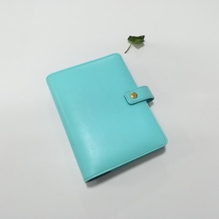 Manufacturers produce a6 solid color pu leather loose-leaf hand account book buckle belt loose-leaf notepad leather case imitation leather loose-leaf book case