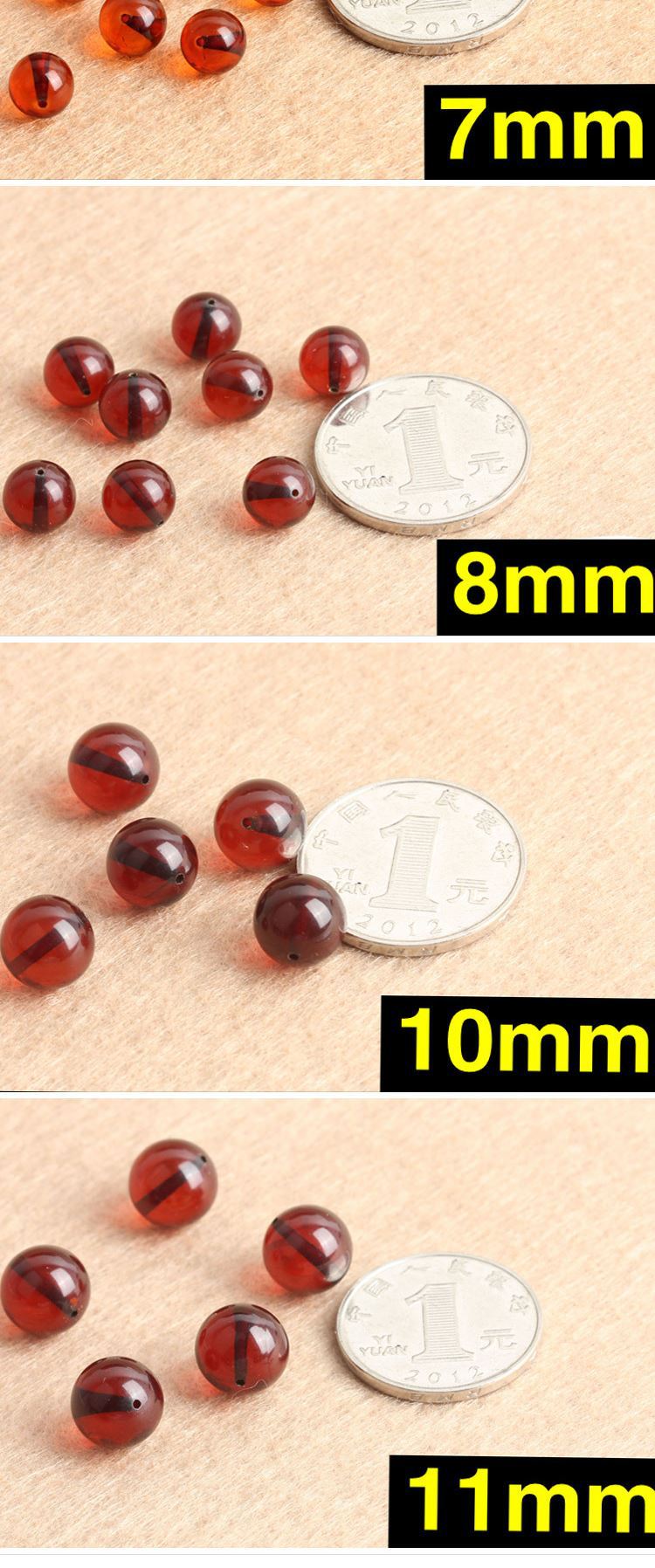 Natural Blood Amber Loose Beads Spacer Beads Blood Amber Amber Beeswax Raw Stone Round Beads Amber Multi-Treasure Cultural Play Beads Jewelry