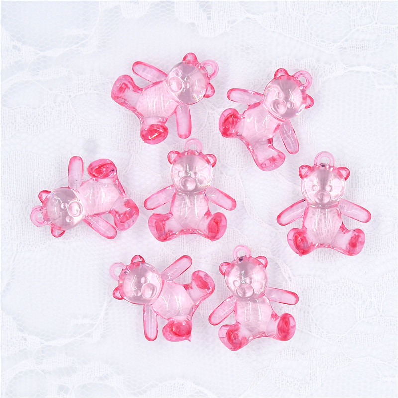 Oso de plástico transparente bebé bautismo bebé ducha Luna Llena regalo niño niña decoración 12