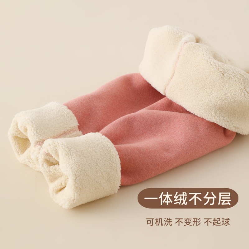 독일 벨벳 어린이 따뜻한 바지 소년 기모 두꺼운 가을 바지 소녀 면화 양모 바지 중 큰 어린이 내부 천둥 바지