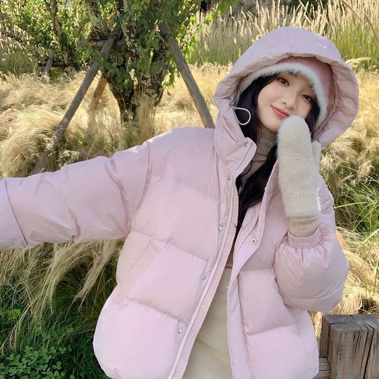 Down Jacket Women's Winter Thickeneded White Duck down Jacket Hooded Jacket Short Korean Style 2025 New Style