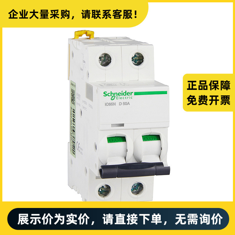 施耐德电气 iC65 微型断路器 IC65N 2P D50A | A9F19250